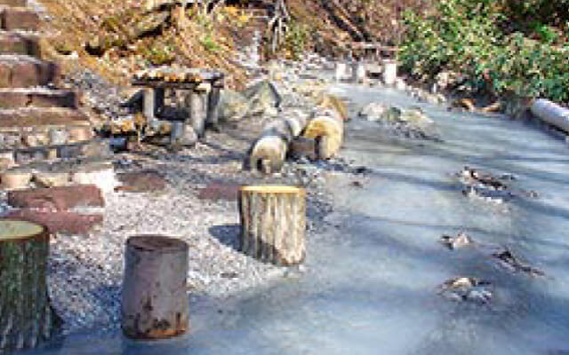 大湯沼天然足湯